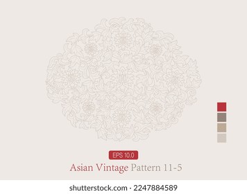 Oriental rug ornaments. Chinese floral traditional pattern. Vintage decorative background. Ethnic style design material. Asian ethnic decorative art. greeting card. Web page. booklet. poster. Package.