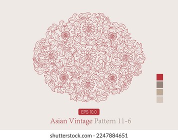 Oriental rug ornaments. Chinese floral traditional pattern. Vintage decorative background. Ethnic style design material. Asian ethnic decorative art. greeting card. Web page. booklet. poster. Package.