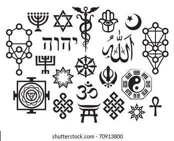 Oriental Sacral Religious Symbols (with Additions)