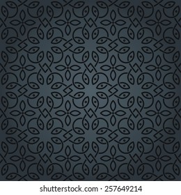 oriental seamless arabic ornamental pattern in dark color