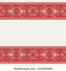 Oriental seamless classic border. Regular order. Damask, indian, arabesque ethnic style.