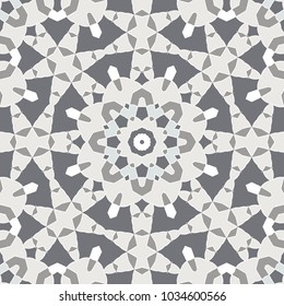 Oriental seamless geometric fabric pattern. Ethnicity ornament. Ornamental background, texture, tiled. Floral elements, mandala decor. Arabic, Islamic, moroccan, asian, indian native african motifs.