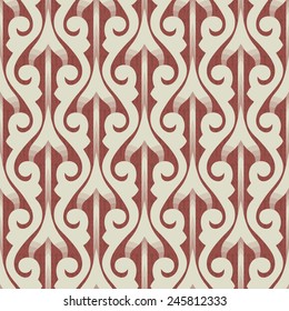 Oriental seamless pattern with 3D effect