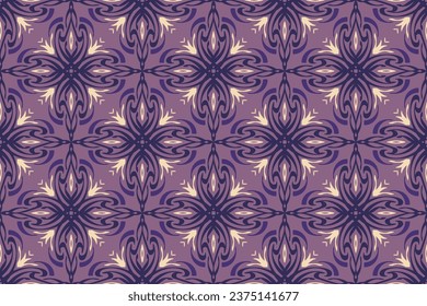 oriental seamless pattern. Pattern, background and wallpaper for your design. Textile ornament. Vector illustration.