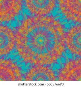 Oriental seamless pattern with ethnic mandalas.