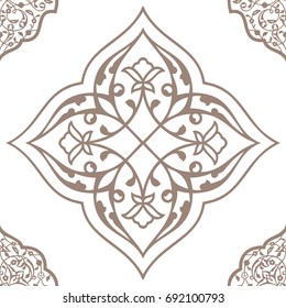 Oriental seamless pattern of mandalas.