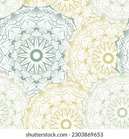 Oriental seamless pattern with mandalas. Morrocan geometric mandala background for fabric, textile, linen, wrapping.