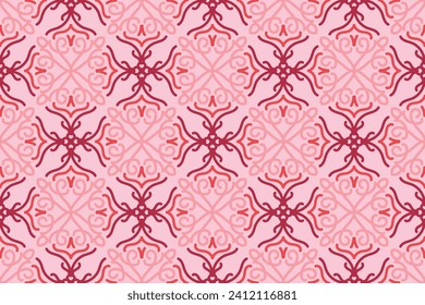 oriental seamless pattern with pink color. suitable for tile, textile, background, wall decor and other