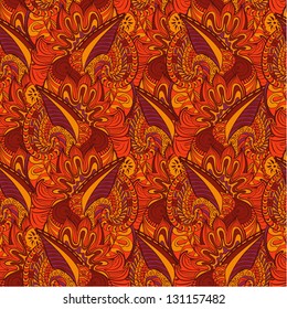Oriental seamless pattern. Vector design template.