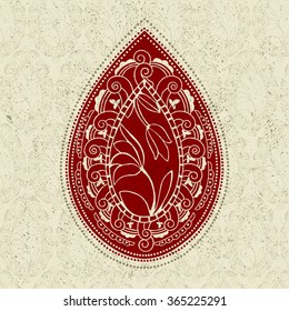 Oriental shape in vintage style