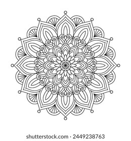 Oriental silhouette ornament for kids mandala Vector coaster design