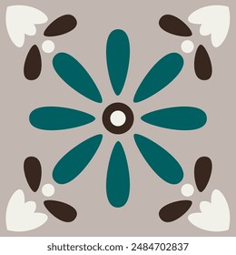 Oriental Square Ornament Background Vector Illustration