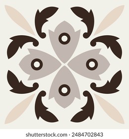 Oriental Square Ornament Background Vector Illustration