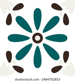 Oriental Square Ornament Vector Illustration