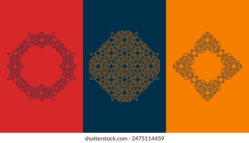 Ornamento oriental del trazo para el tema islámico