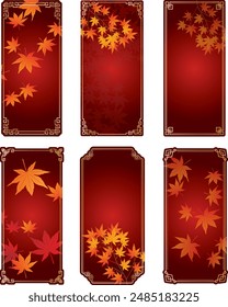 Oriental style autumn decoration retro frame
