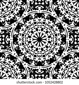Oriental style in decorative pattern. Color in book page. Mandala. It is Vector illustrations.