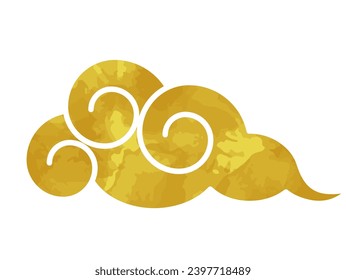 Oriental style golden clouds with added texture