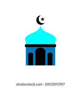 oriental style Islamic ramadan kareem and eid mubarak windows and arches with modern style design, door mosque, mosque dome and lanterns.