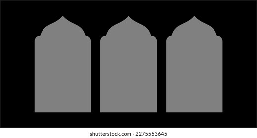 ventanas islámicas de estilo oriental, puerta de la Mezquita Nocturno, Ramadán