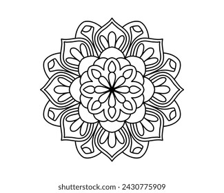 Orientalischer Stil Mandala Design, einfache und einfache Mandala Kunst
