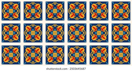 Oriental style Moroccan ornament tile texture