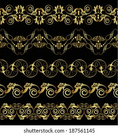 Oriental style ornament elements. All components are easy editable and can be assembled