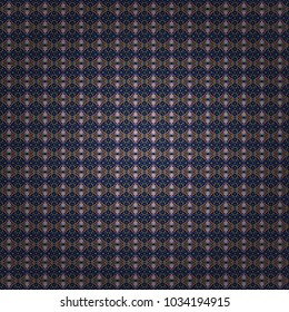 Oriental style. Seamless geometric vector pattern in blue, black and gray colors.