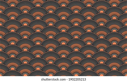 Oriental style seamless patern. Vector illustration.