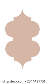 Oriental Style Window Vector Illustration