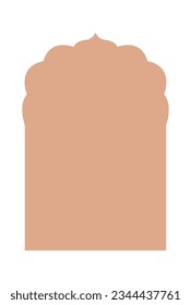 Oriental Style Window Vector Illustration