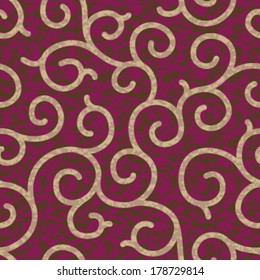 Oriental Swirl Loop Seamless Background Pattern