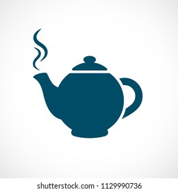 Oriental tea pot vector icon illustration isolated on white background