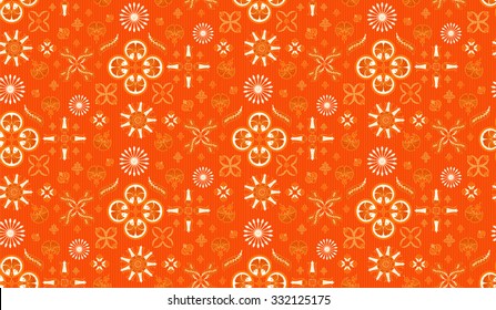 Oriental Textile Design. Indian & Tribal Seamless Pattern. Vector illustration