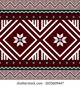 Oriental Thai native ethnic seamless pattern traditional background Design for carpet,wallpaper,clothing,wrapping,batik,fabric,Vector illustration embroidery style.
