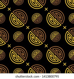 Oriental traditional chinese seamless pattern of wealth