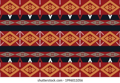 Patrón textil oriental tradicional oriental étnico oriental Diseño para portada de libros, fondo, alfombra, papel pintado, ropa, envoltura, Batik, tela,Estilo de bordado de ilustración vectorial.