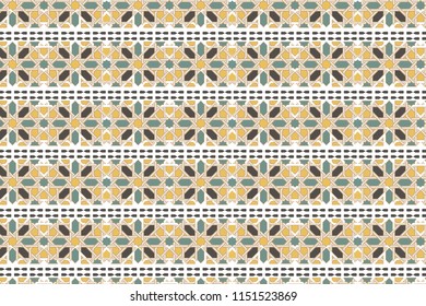 Oriental traditional ornament, Mediterranean  pattern,Moroccan zellij tile design, vector illustration,  summer vector design seamless pattern.