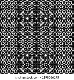 Oriental traditional ornament, Mediterranean  pattern,Moroccan zellij tile design, vector illustration,  vector design seamless pattern.