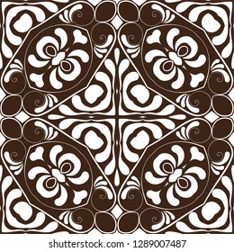 Oriental traditional ornament, Mediterranean seamless pattern, tile design, vector illustration.