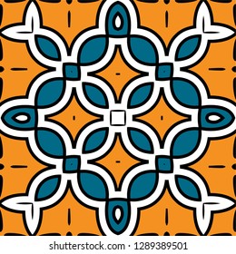 Oriental traditional ornament, Mediterranean seamless pattern, tile design, vector illustration.