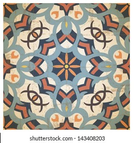 Oriental traditional ornament, mediterranean seamless pattern, symmetric background, tile design, vector illustration