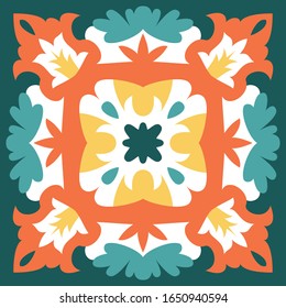 Oriental traditional ornament. Mediterranean seamless pattern, tile design, vector illustration сan be used for desktop wallpaper for a wall hanging or poster, pattern fills, surface textures, textile.