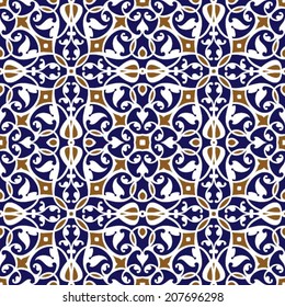 Oriental traditional ornament, Mediterranean seamless pattern, tile design, vector illustration