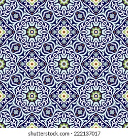 Oriental traditional ornament, Mediterranean seamless pattern, tile design, vector illustration