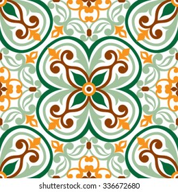 Oriental traditional ornament, Mediterranean seamless pattern, tile design, vector illustration, seamless vector ornament, east.
