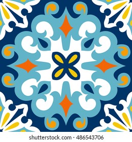 Oriental traditional ornament, Mediterranean seamless pattern, tile design, vector illustration.