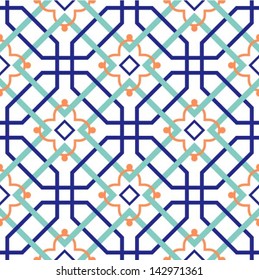 Oriental traditional ornament, Moroccan seamless pattern, tile design, vector illustration