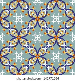 Oriental traditional ornament, Moroccan seamless pattern, tile design, vector illustration