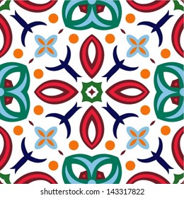 Oriental traditional ornament, Moroccan seamless pattern, tile design, vector illustration